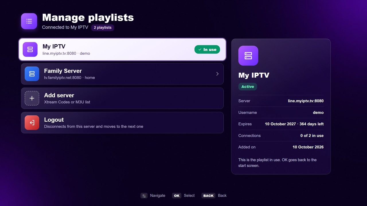 Your playlists